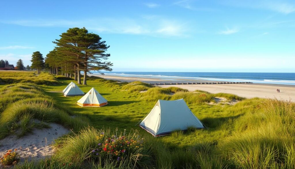 Landschaftsbild eines Campingplatzes in Deutschland